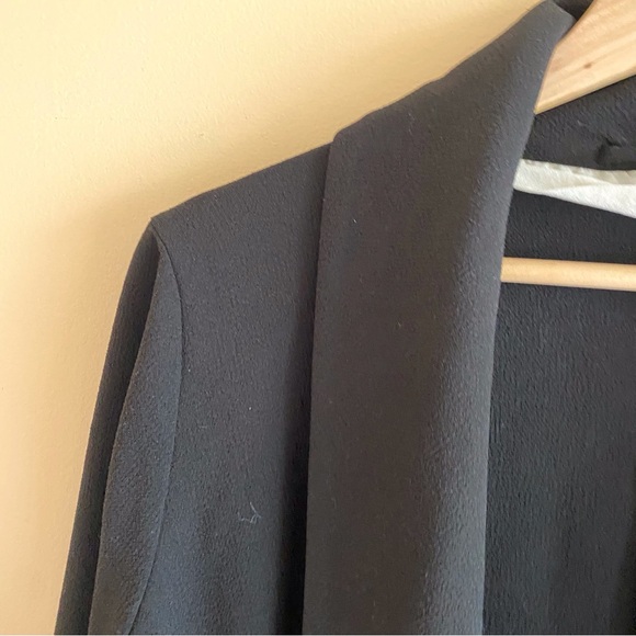 Aritzia Wilfred Chavelier Blazer Black Size 10 Japanese Crepe Pockets Unlined - Picture 4 of 15